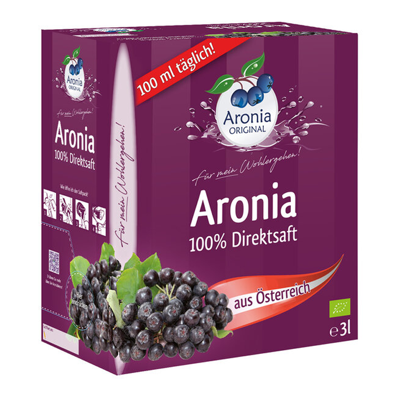 Arónia šťava 100% BIB bio 3l Aronia Original