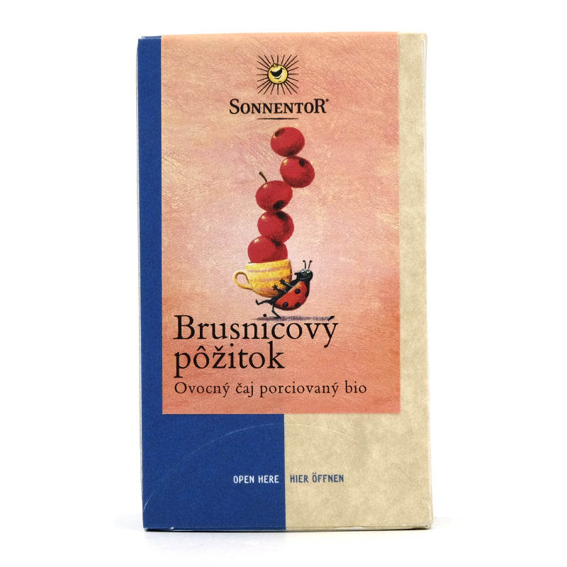 Brusnicový pôžitok, čaj porciovaný bio 54g Sonnentor