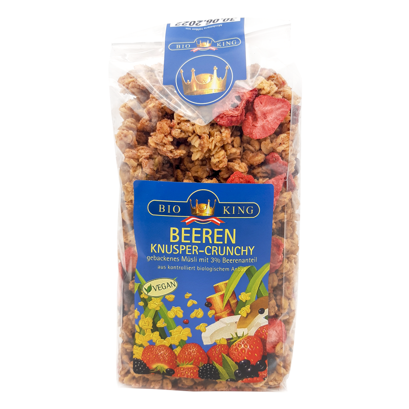 Chrumkavé ovocné müsli bio 375g Bio King