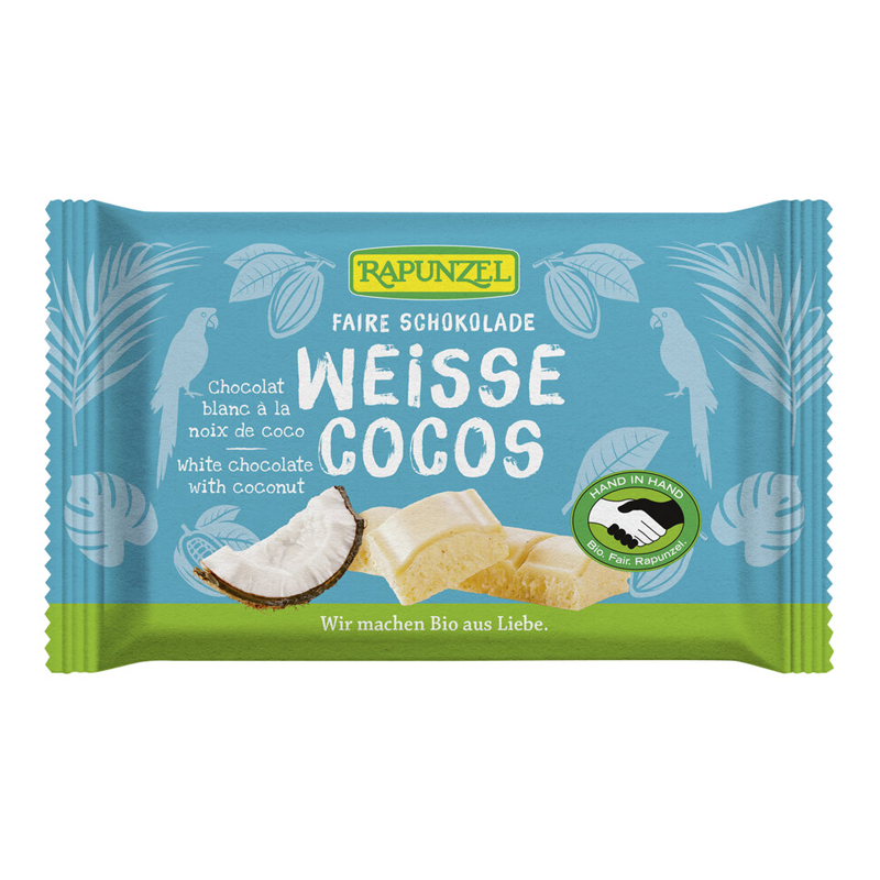 Čokoláda biela s kokosom bio fairtrade 100g Rapunzel