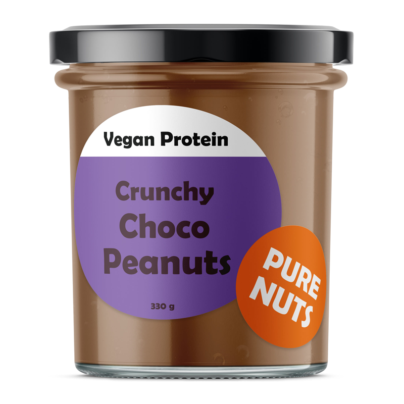 Nátierka Crunchy choco arašidy 330g Pure Nuts