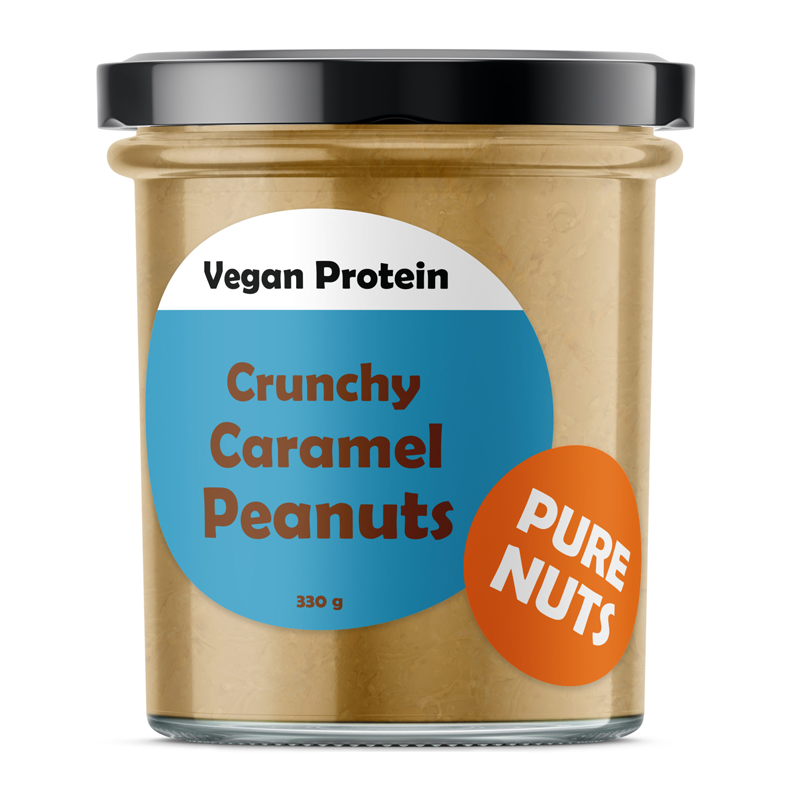 Nátierka Crunchy karamel arašidy 330g Pure Nuts