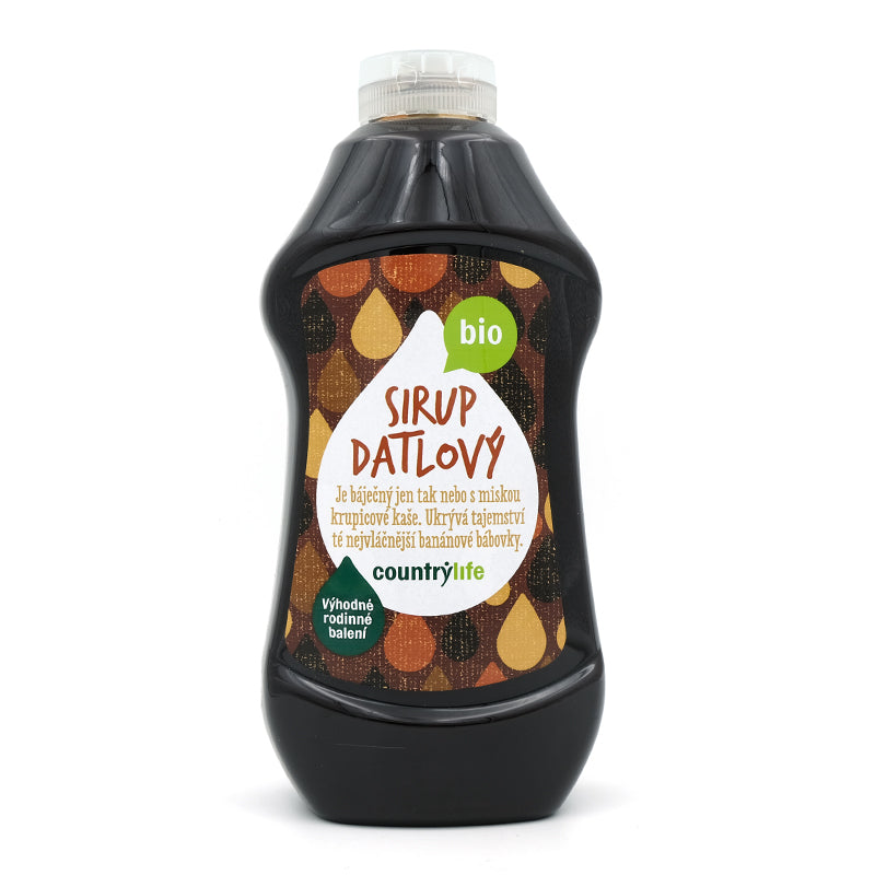 Datlový sirup bio 874ml Country Life