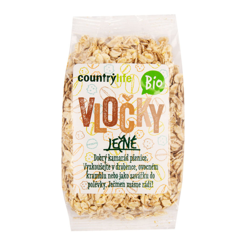 Jačmenné vločky bio 250g Country Life