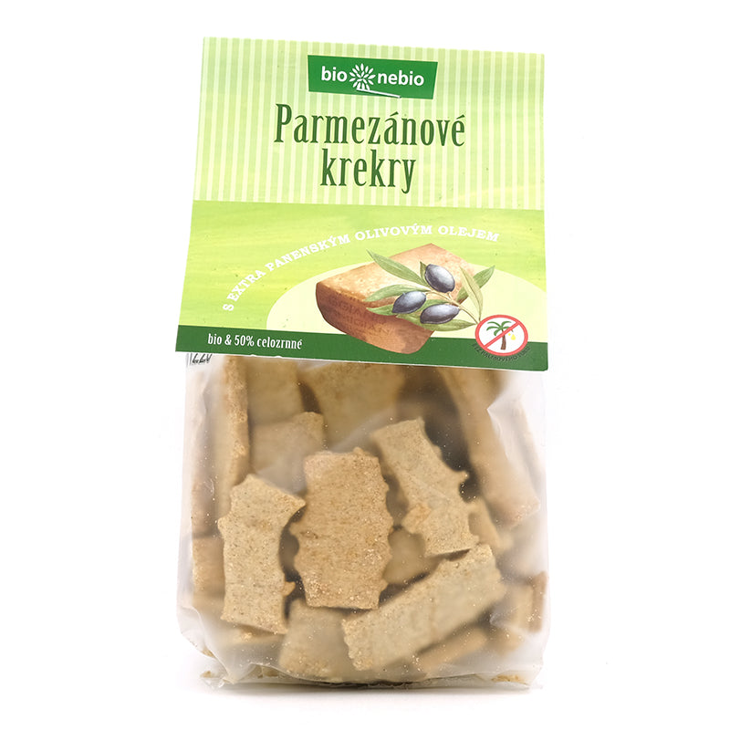 Krekry olivové s parmezánom bio 130g Bionebio