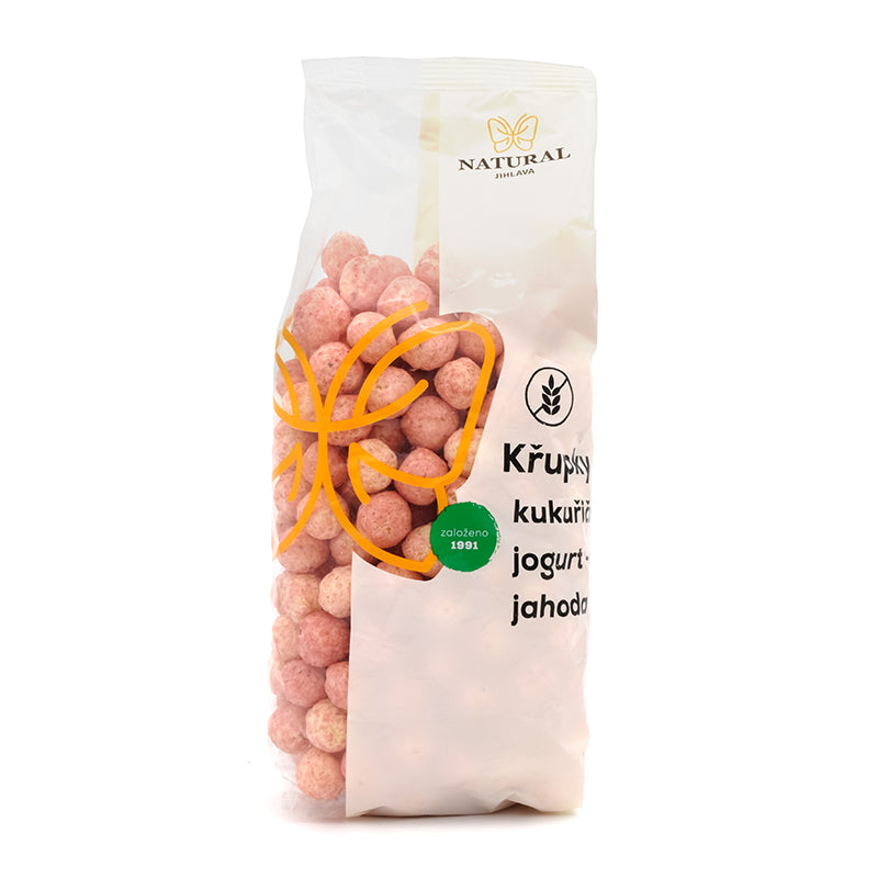 Kukuričné chrumky jogurt, jahoda 150g Natural Jihlava