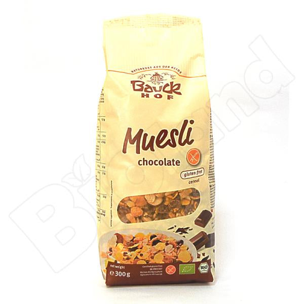 Bezlepkové musli čokoládové bio 425g Bauckhof