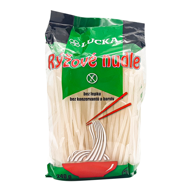 Ryžové rezance 3mm bezlepkové cestoviny 240g Lucka
