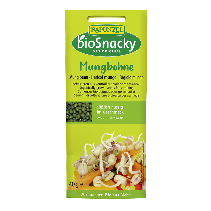 Fazuľa mungo semienka na nakličovanie bio 30g bioSnacky
