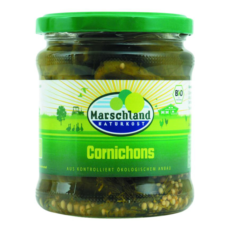 Zavárané uhorky bio 330g Marschland