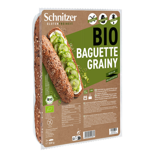 Bezlepková bageta Grainy 2ks bio 360g Schnitzer