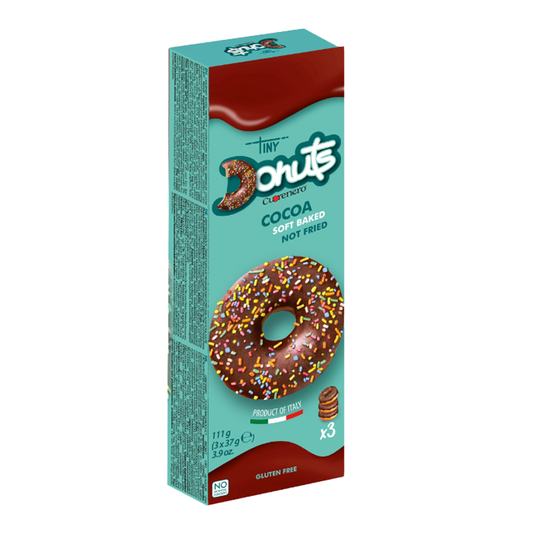 Bezlepkové donuts kakaové 3ks 111g Tiny Donuts