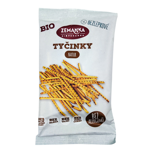 Bezlepkové tyčinky natur bio 45g Zemanka