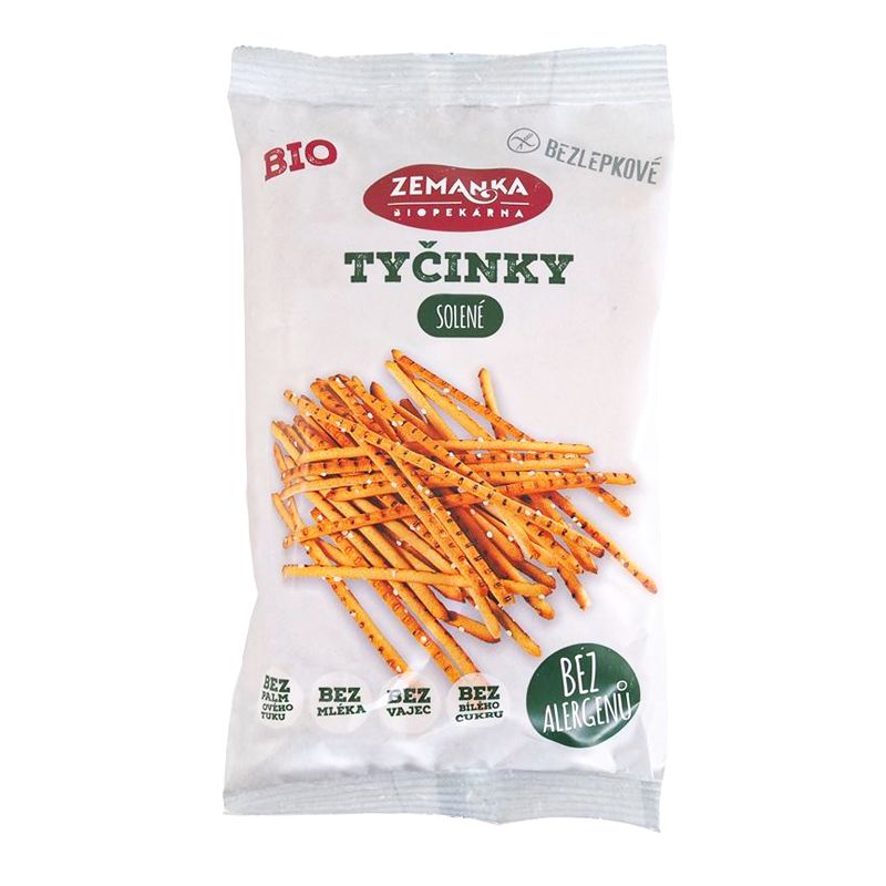 Bezlepkové tyčinky solené bio 45g Zemanka