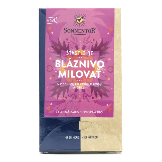 Šťastie je bláznivo milovať, čaj porciovaný bio 36g Sonnentor