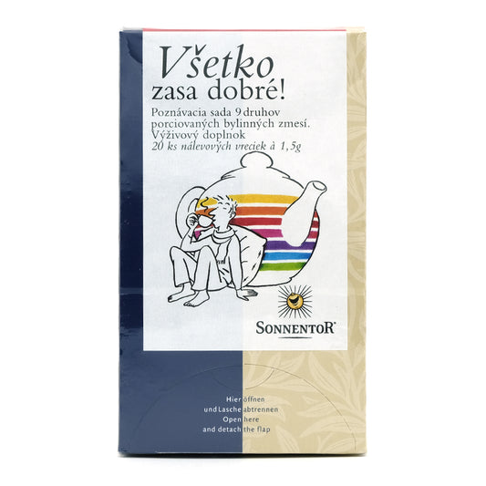 Všetko zase dobré,  porciovaný čaj poznávacia sada bio 30g Sonnentor