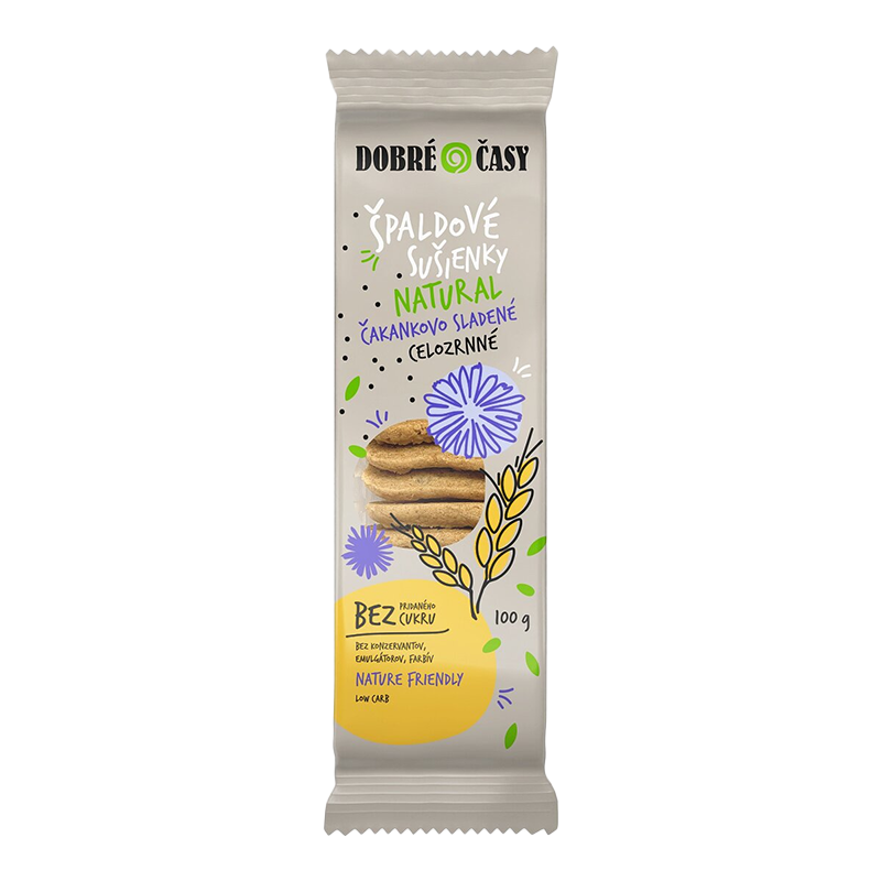 Čakankové sušienky bez pridaného cukru natural 100g Dobré časy