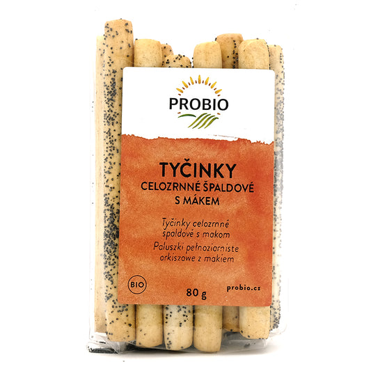 Celozrné tyčinky s makom bio 80g Probio