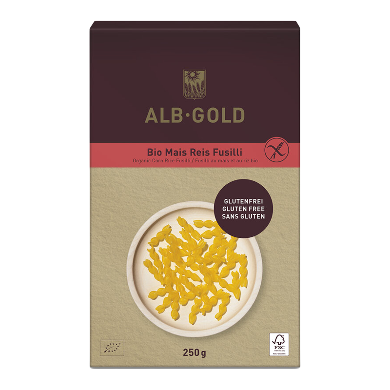 Cestoviny fusilli bezlepkové kukurično-ryžové bio 250g ALB