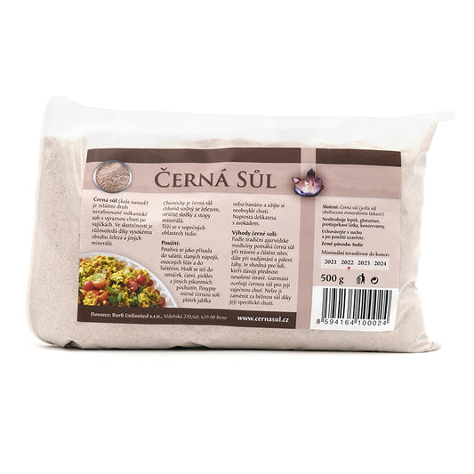 Čierna soľ indická Kala Namak jemne mletá 500g Burfi