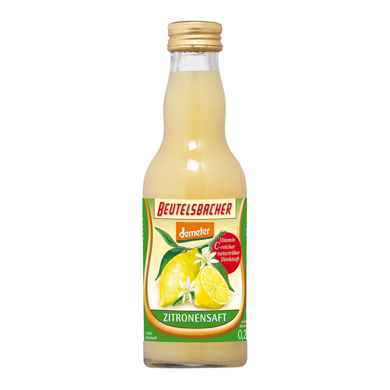 Citrónová šťava bio demeter 0,2l Beutelsbacher