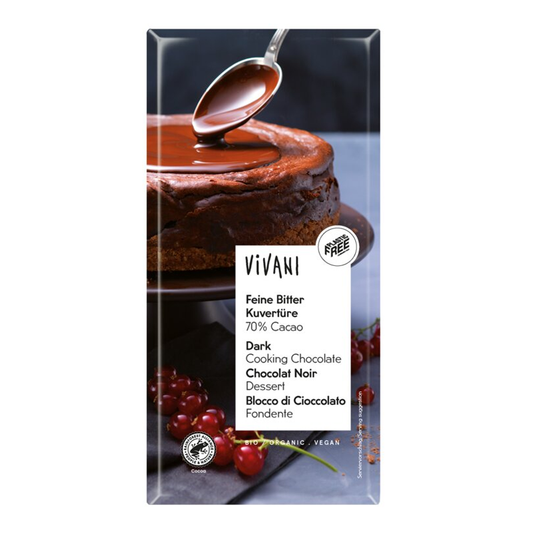 Čokoláda na varenie horká 70% bio 150g Vivani