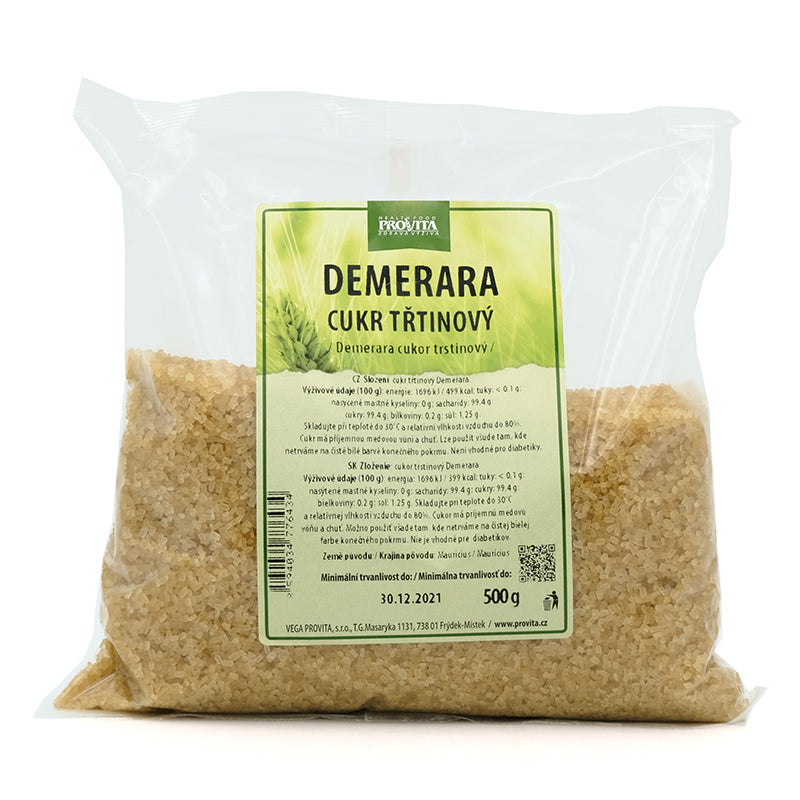 Cukor trstinový Demerara 500g Provita