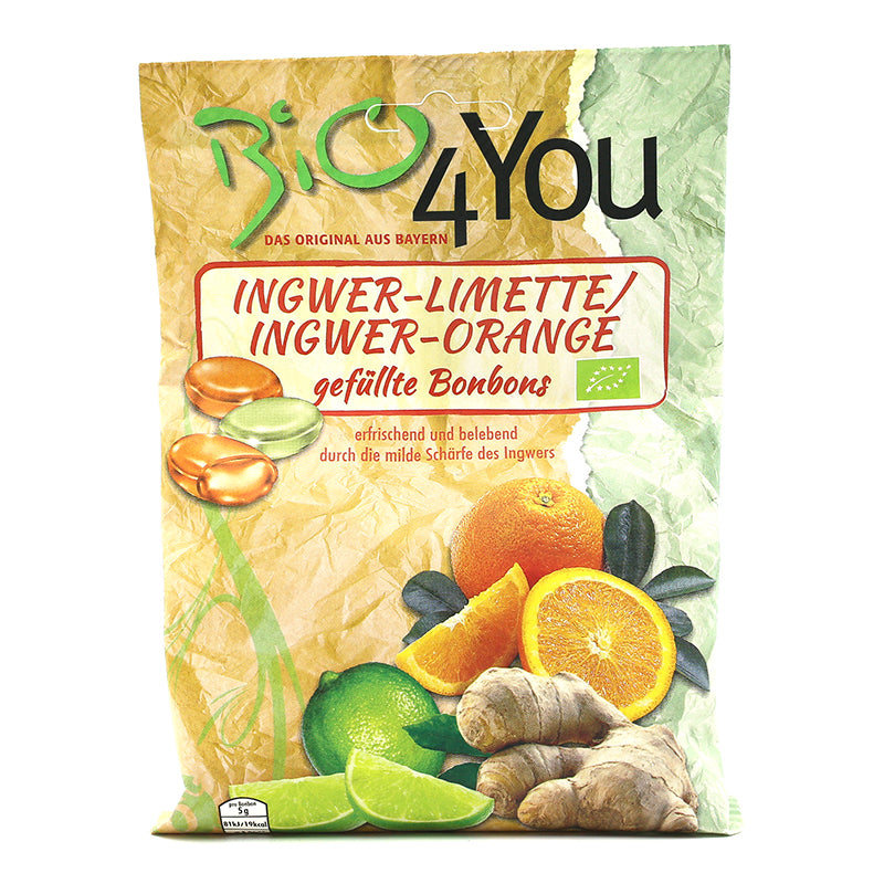 Cukríky zázvor, limetka bio 75g BIOYou