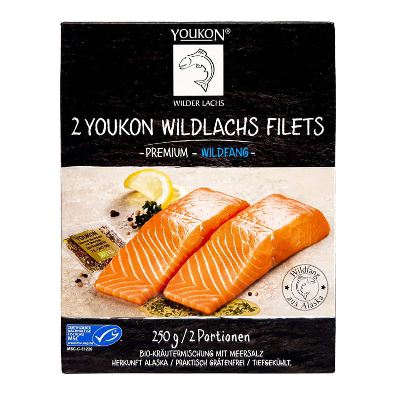 Divoký losos mrazený filet bio 2x125g Youkon