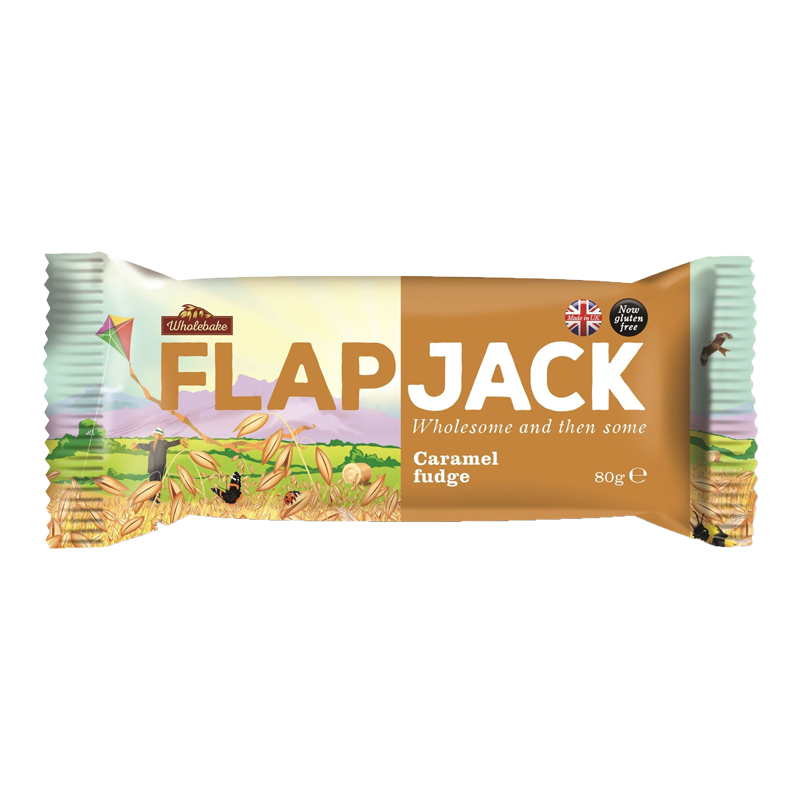 Flapjack ovsený bezlepkový karamel 80g Wholebake