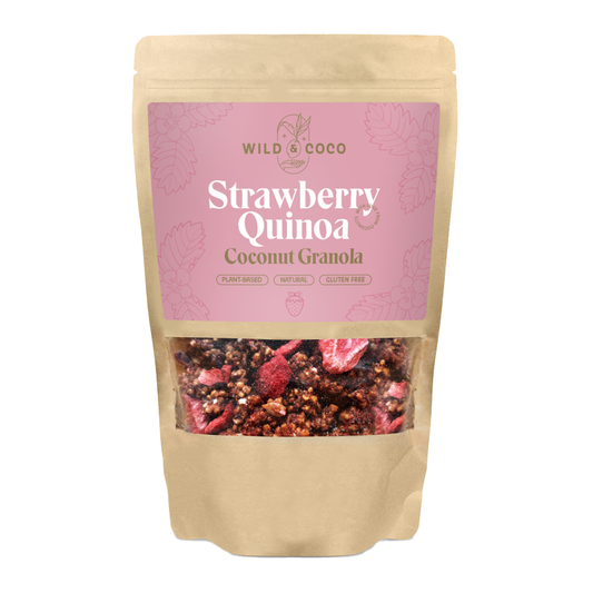 Granola jahoda quinoa a kokos 220g Wild&Coco