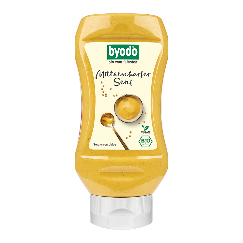 Horčica stredne pálivá bio 300ml Byodo