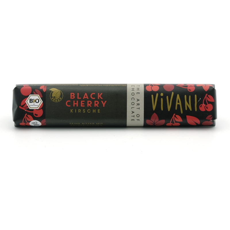 Horká čokoláda s višňami bio 35g Vivani