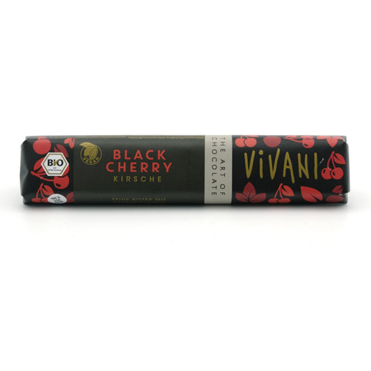 Horká čokoláda s višňami bio 35g Vivani