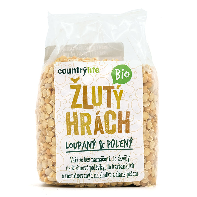 Hrach žltý polený bio 500g Country Life