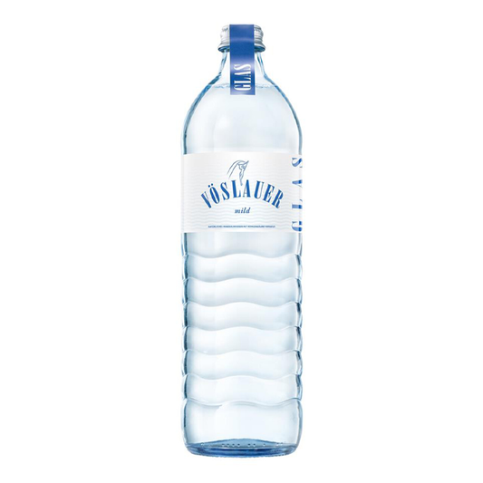 Jemne perlivá voda 1l sklo Vöslauer (vr. zálohy 0,15€)