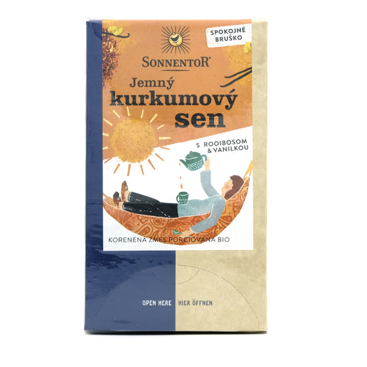 Jemný kurkumový sen, čaj porciovaný bio 27g Sonnentor