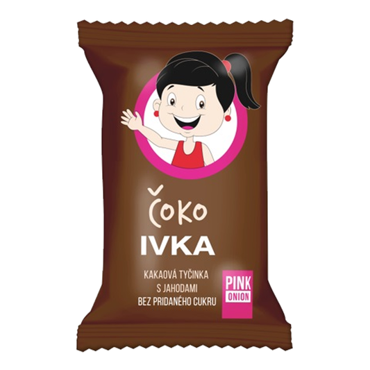 Kakaová tyčinka s jahodami Čoko Ivka 20g Pink Onion