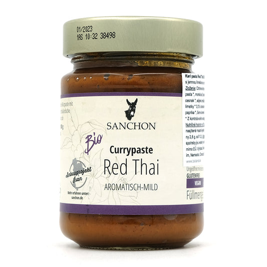 Karí pasta Red Thai bio 190g Sanchon