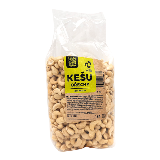 Kešu orechy celé W320 1kg Provita