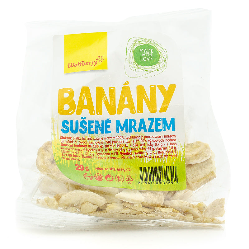 Lyofilizované banány 20g Wolfberry