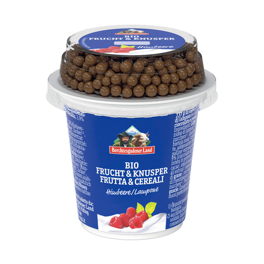 Malinový jogurt s čoko guľôčkami bio 150g Berchtesgadener Land
