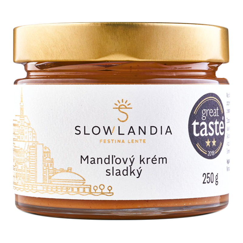 Mandľový krém jemný, sladký 250g Slowlandia