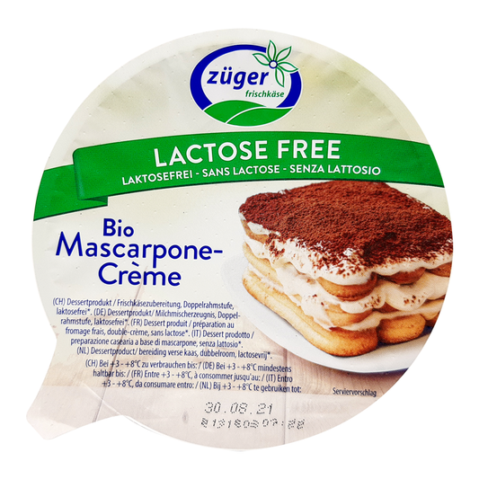 Mascarpone bez laktózy bio 250g Züger
