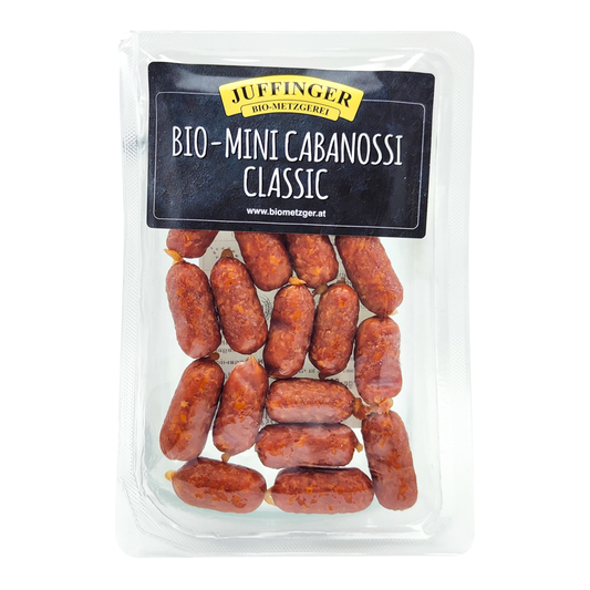 Mini klobásky Cabanossi bio 140g Juffinger