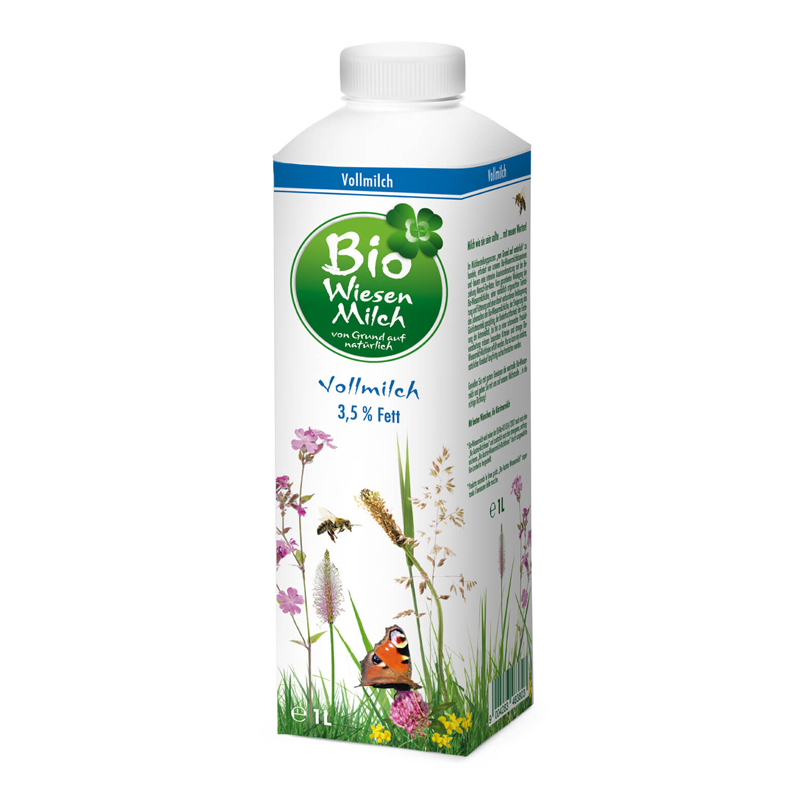 Mlieko 3,5% 1l bio Wiesen Milch