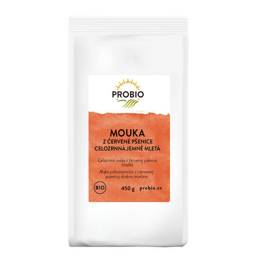 Múka z červenej pšenice celozrnná bio 450g Probio
