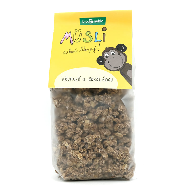Musli Nebuď hloupý! čokoládové bio 300g Bionebio