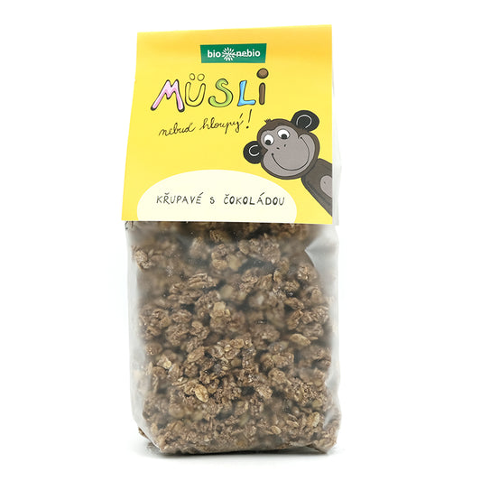 Musli Nebuď hloupý! čokoládové bio 300g Bionebio
