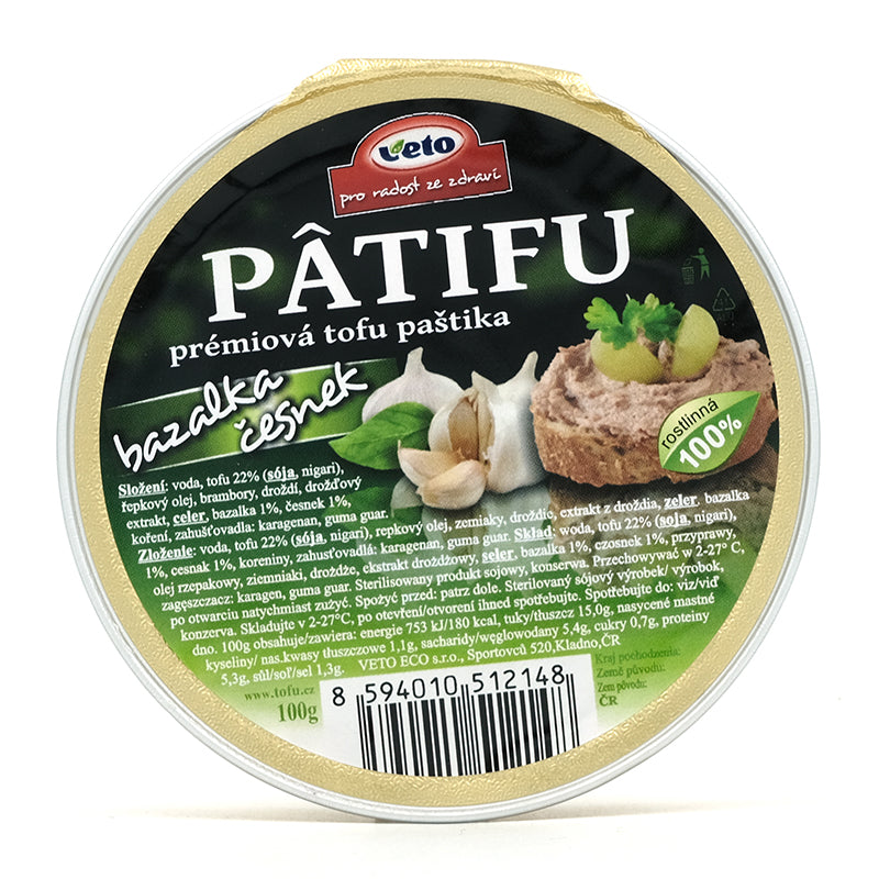 Nátierka Patifu s bazalkou a cesnakom 100g Veto